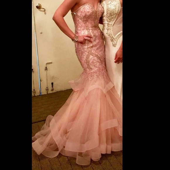 Jovani Dresses & Skirts - Jovani Pink Off-Shoulder Maxi